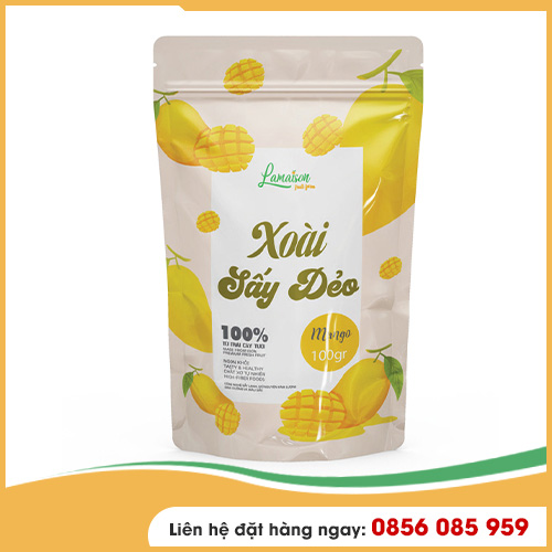 Xoài Sấy Dẻo<br>Khối Lượng Tịnh: 100gr